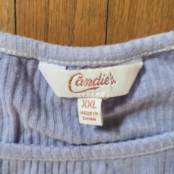 °Candies Wavy Ribbed Tee / Tye-Dye / Fits like XL - Picture 2 of 3